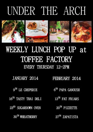 Lunch pop up Jan Feb 2014